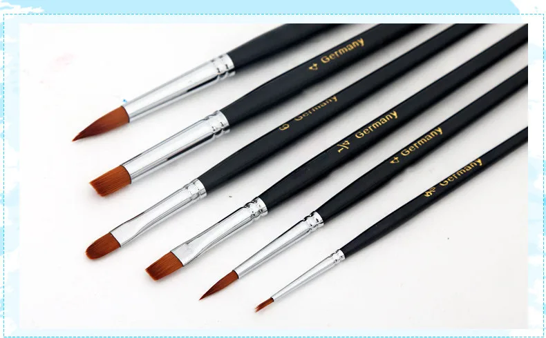 12Pcs Paint Brushes Set Nylon Hair Painting Brush Variety Style Short Rod Oil Acrylic Brush Watercolor Pen Art Supplies 16
