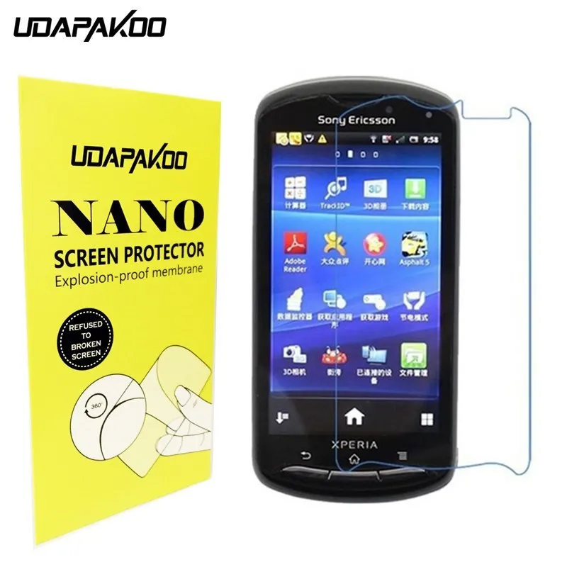 

Soft Glass film Nano Explosion-proof glass Screen Protector For Sony Xperia Pro MK16I V LT25I LT25C Ray ST18I Miro ST23I M2 Aqua