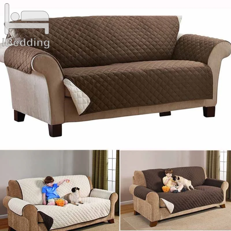 Quilted Sofa Cover for Dogs Pets Double Side Waterproof Anti-Slip Couch Covers Recliner Slipcovers Armchair Furniture Protector | Дом и сад