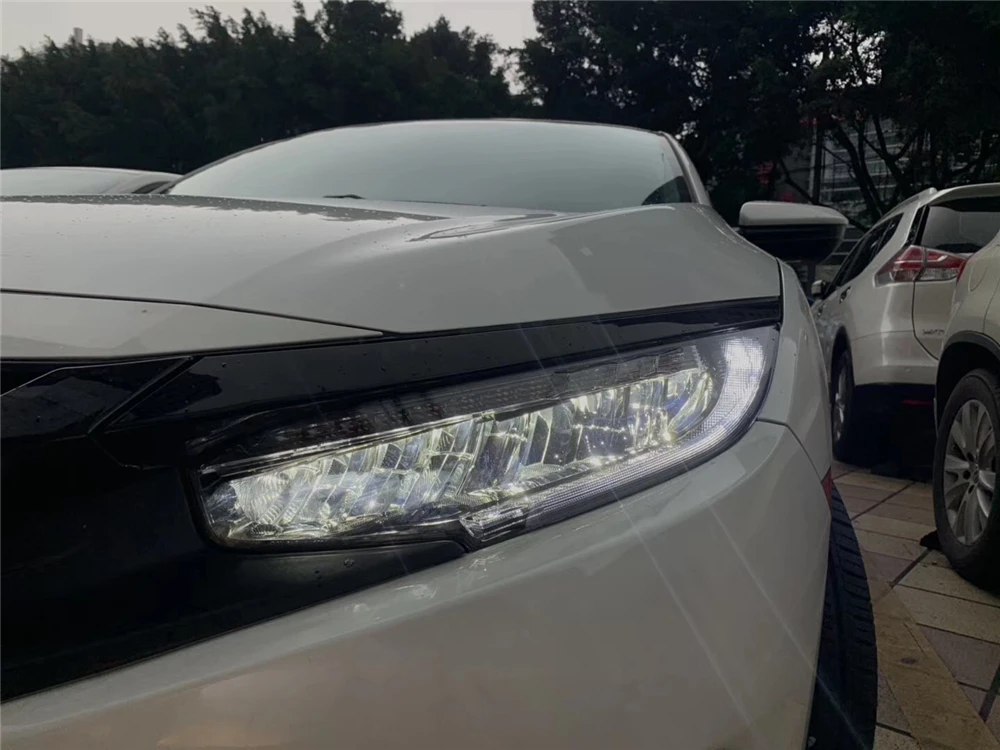Стайлинга автомобилей головной светильник для Honda Civic 10th 2016 2017 2018 HID светодиодный s