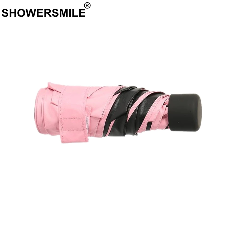 SHOWERSMILE мини зонт с УФ защитой маленький карманный складной зонтик карандаш