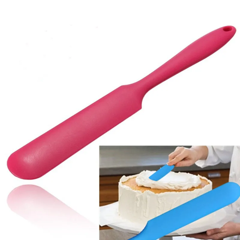  Long Handle Silicone Spatula Cake Cream Mixer Baking Dough Scrapers Confectionery Tools Kitchen Acc