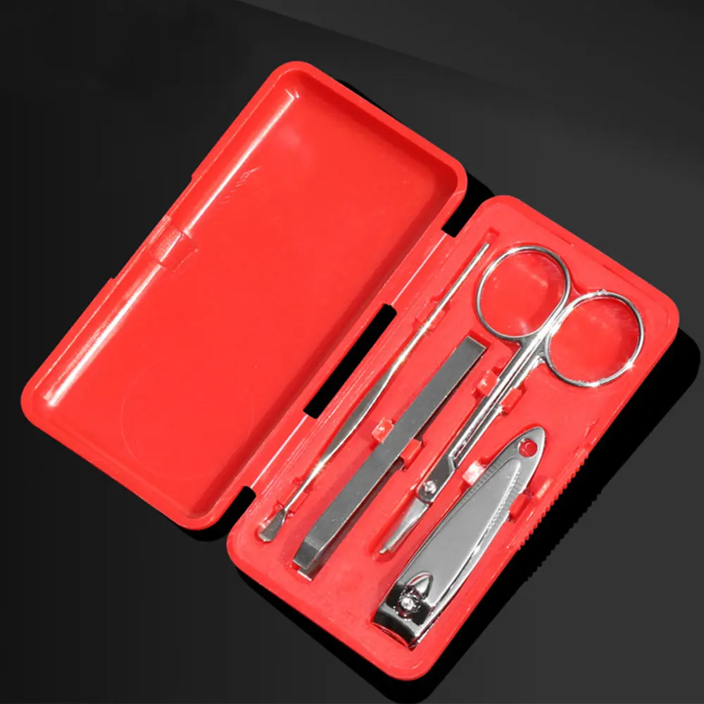 

Nail Care 4 Pieces Manicure Set Cutter Cuticle Clipper Pedicure Kit Case Gift