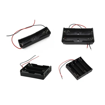 

2019 Plastic 1x 2x 3x 4x 18650 Battery Storage Box Case 1 2 3 4 Slot Way DIY Batteries Clip Holder Container With Wire Lead Pin