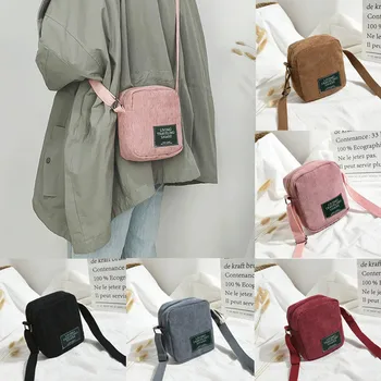 

Women Corduroy Shoulder Shopping Bag Tote Package Crossbody Bags Satchel Handbag