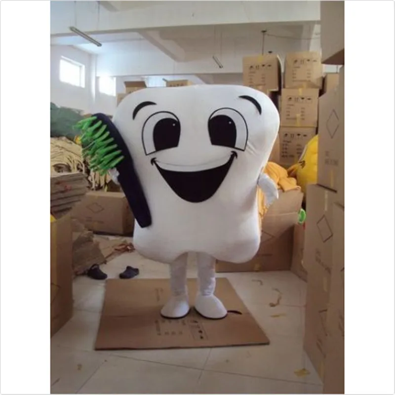 Tooth with Brush Mascot Costume Teeth Birthday Party Halloween Fancy Cosplay Dress Adult | Тематическая одежда и униформа