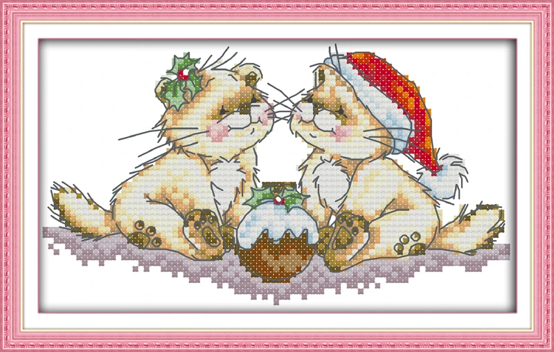Joy Sunday Kit De Motif De Dessin Anime Joli Chat De Noel A Broder Au Point De Croix Facile A Compter Pour Debutant Aliexpress Joy Sunday Kit De Motif De Dessin Anime Joli Chat De Noel A Broder Au Point De Croix Facile A Compter Pour Debutant Aliexpress