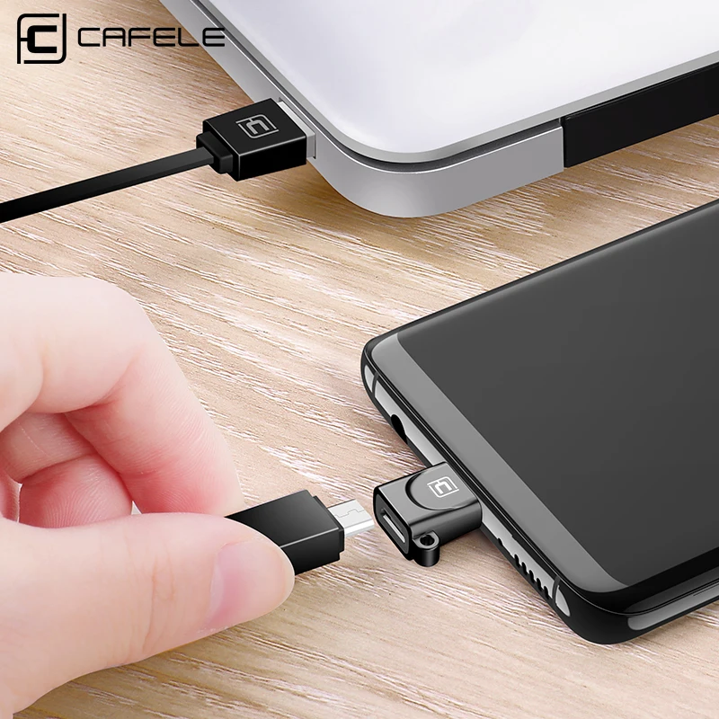 CAFELE USB OTG адаптер usb-type c кабель тип-c к USB тип-c к micro зарядный кабель синхронизации данных для huawei xiaomi samsung