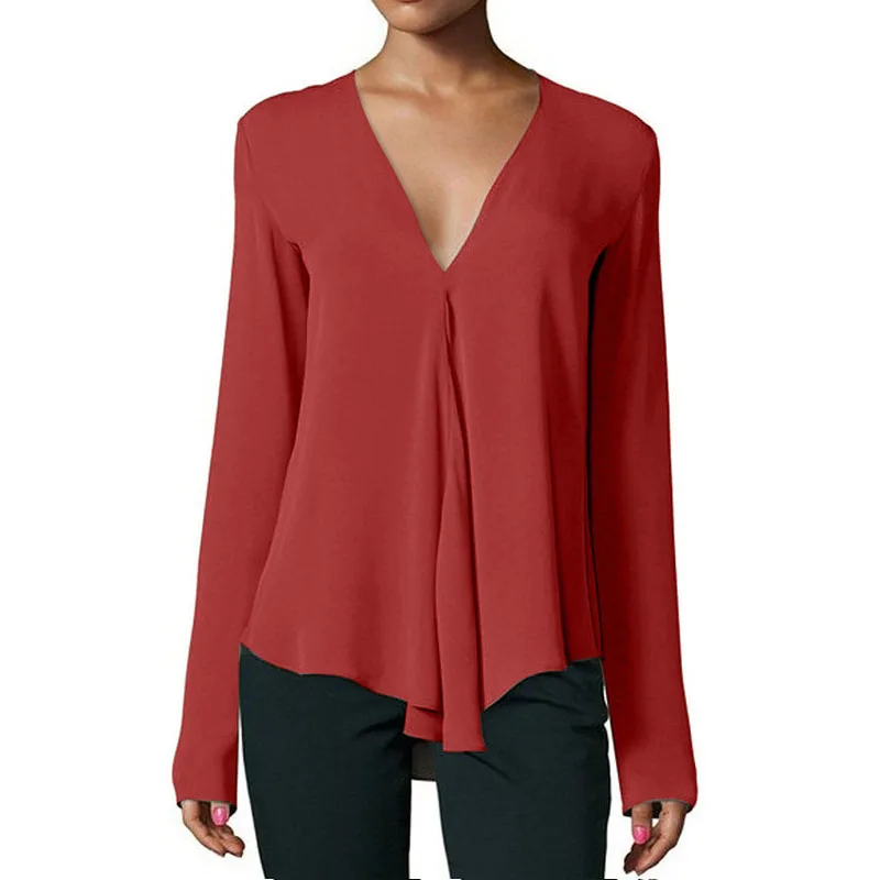 Women Chiffon Blouse Shirt
