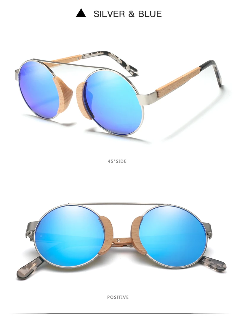 HDCRAFTER круглые деревянные солнцезащитные очки, поляризационные, ручной работы, бамбуковые, солнцезащитные очки для женщин,, УФ защита, солнцезащитные очки