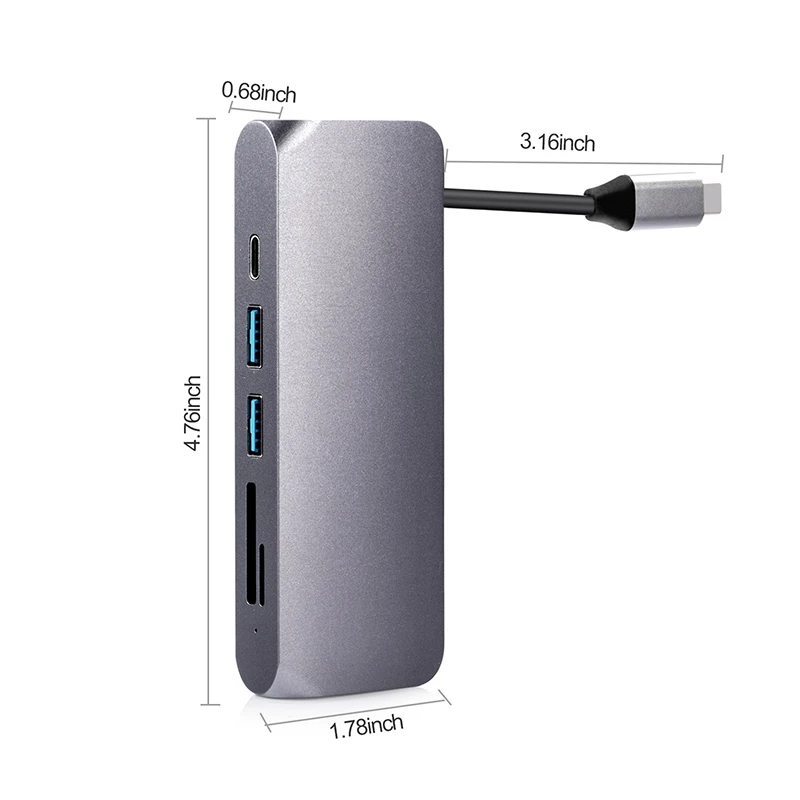 Док станция Baolyda type C USB к HDMI Ethernet VGA концентратор адаптер для MacBook Pro переключатель