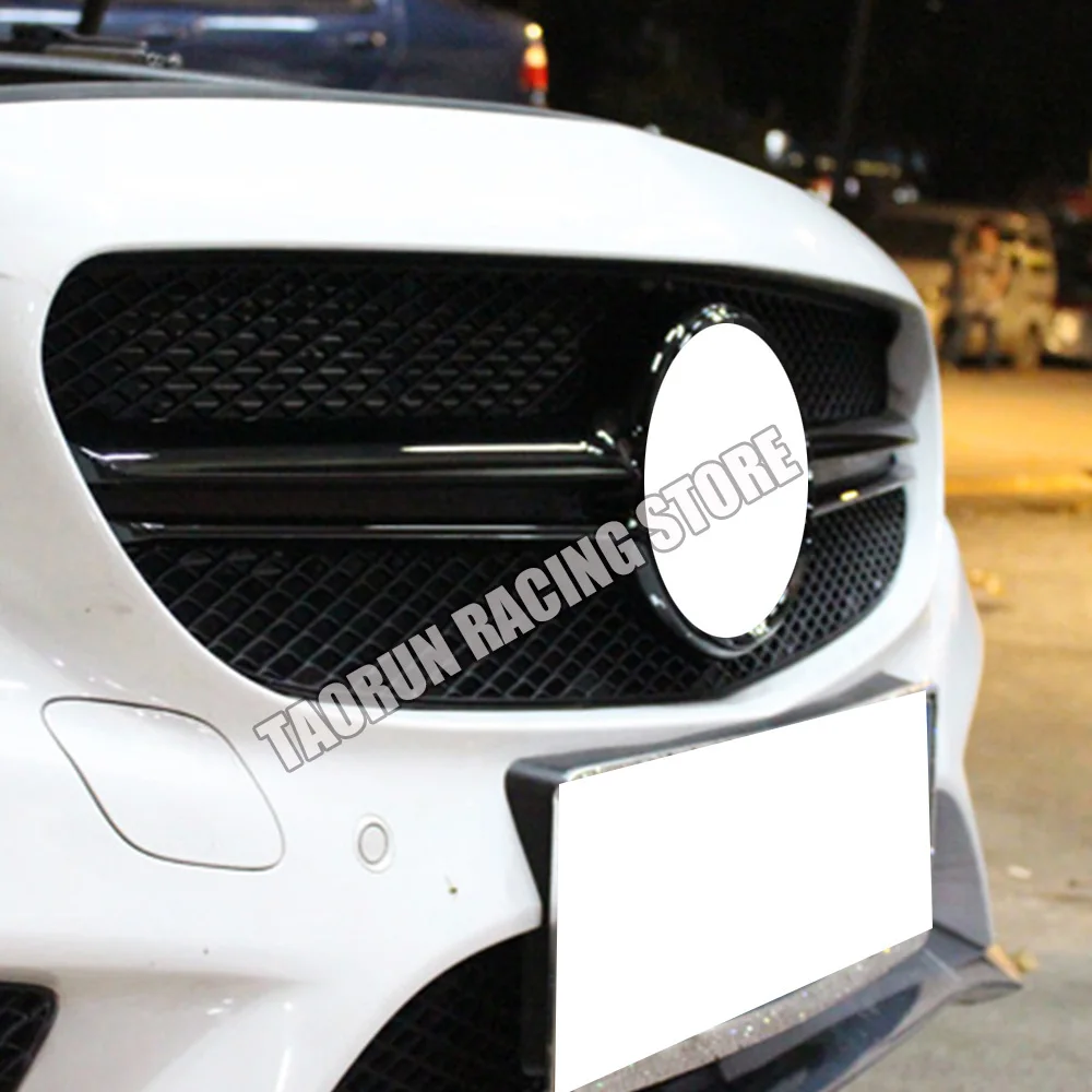 W205 ABS Черная передняя решетка для Benz C180 C200 C300 C43 спортивный бампер седан и купе 2015