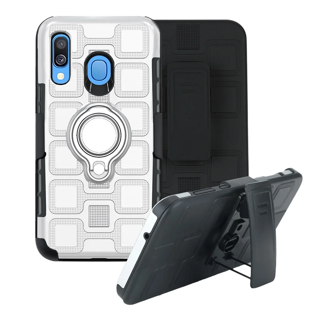 Сверхмощный Чехол-кобура для samsung Galaxy Note 10 Plus A40 A80 A90 Поворотный Зажим для ремня Силиконовый противоударный защитный чехол