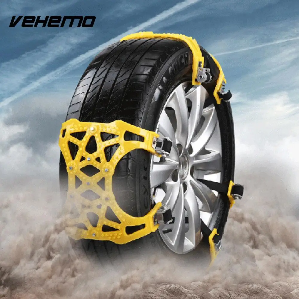 Vehemo TPU Alloy Mud Chain Belt Winter Snow Chain Thickened Tire Chain