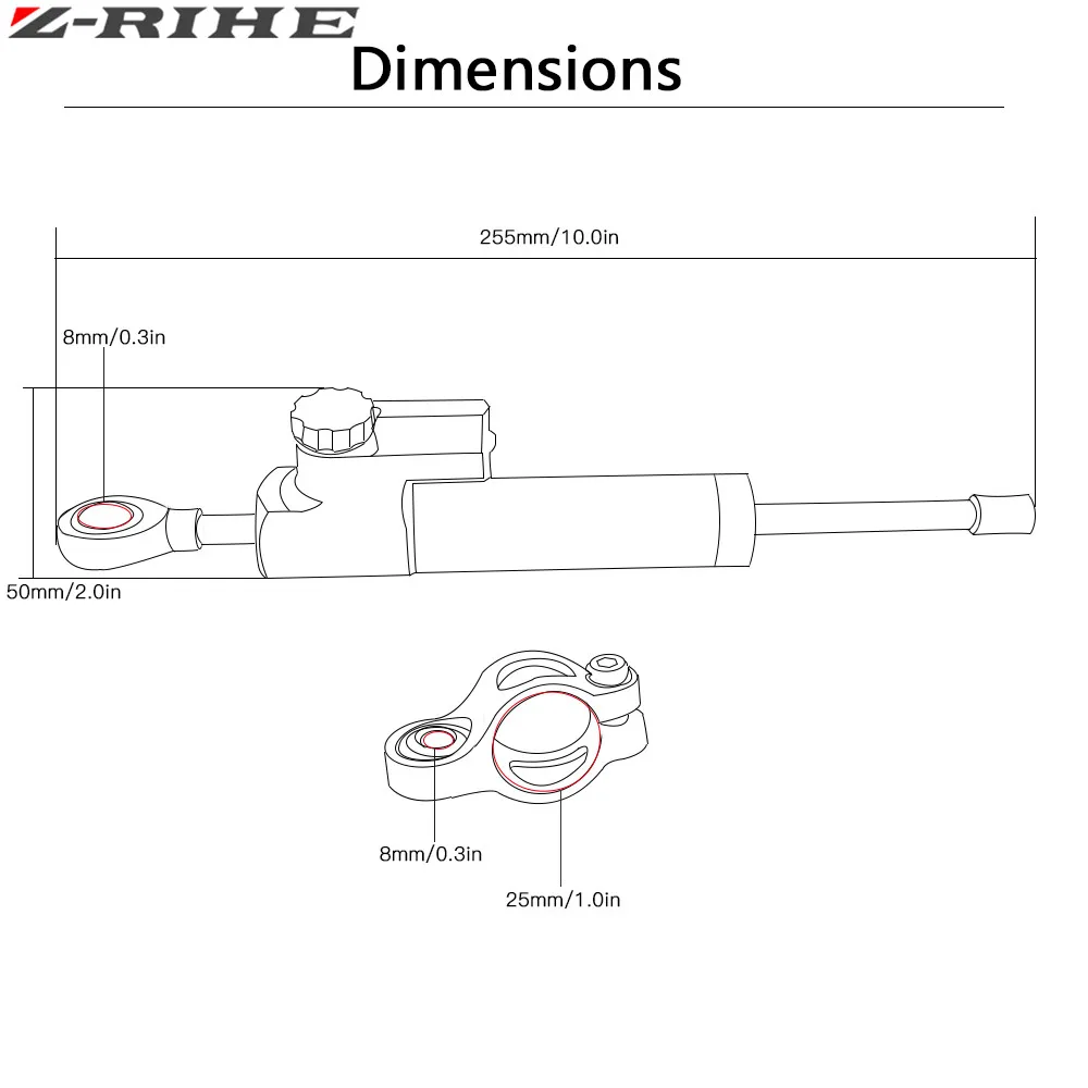 Для Yamaha MT07 MT09 YZF R3 R6 R1 R125 R25 xj6 аксессуары для мотоциклов демпфер стабилизатор амортизатор рулевого механизма Обратный контроль безопасности