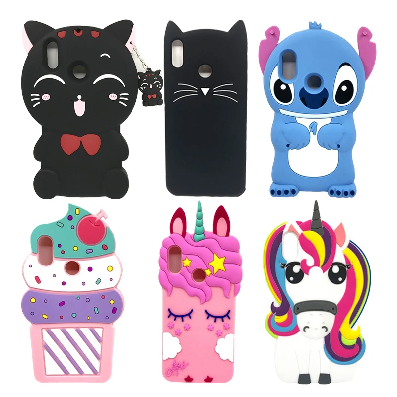 

For Huawei Honor 8X Case Cover 3D Silicon Cartoon Minnie Mouse Unicorn Cat Phone Cases For Huawei Honor 8X Honor8X 6.5 inch