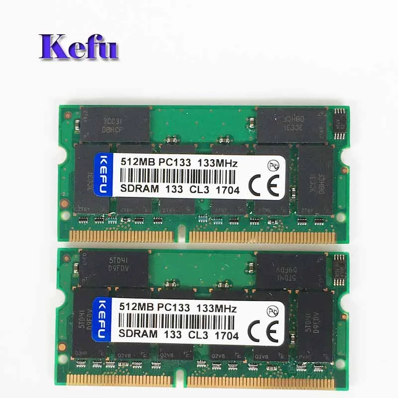 Лидер продаж 2x512 МБ PC133 133 мГц SDRAM 512 МБ pc133 133 мГц SO-DIMM 144pin памяти ноутбука Бесплатная доставка 16 чип