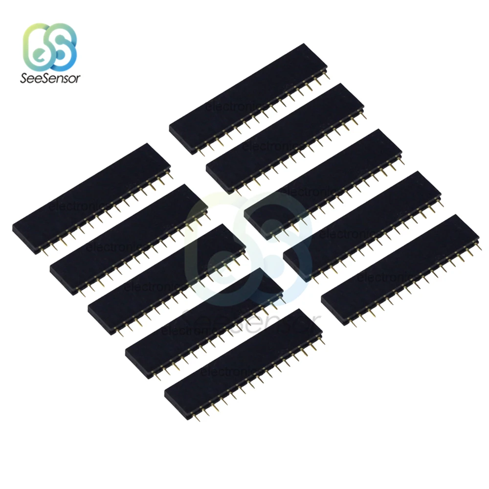 10Pcs 1X15 15Pin 2.54Mm Pitch PCB Pin Header Connector ตรงแถวเดียว