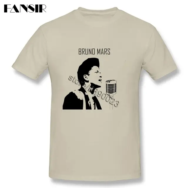 Fashion T Shirt Men 100 Cotton Short Sleeve Bruno Mars Song Adult