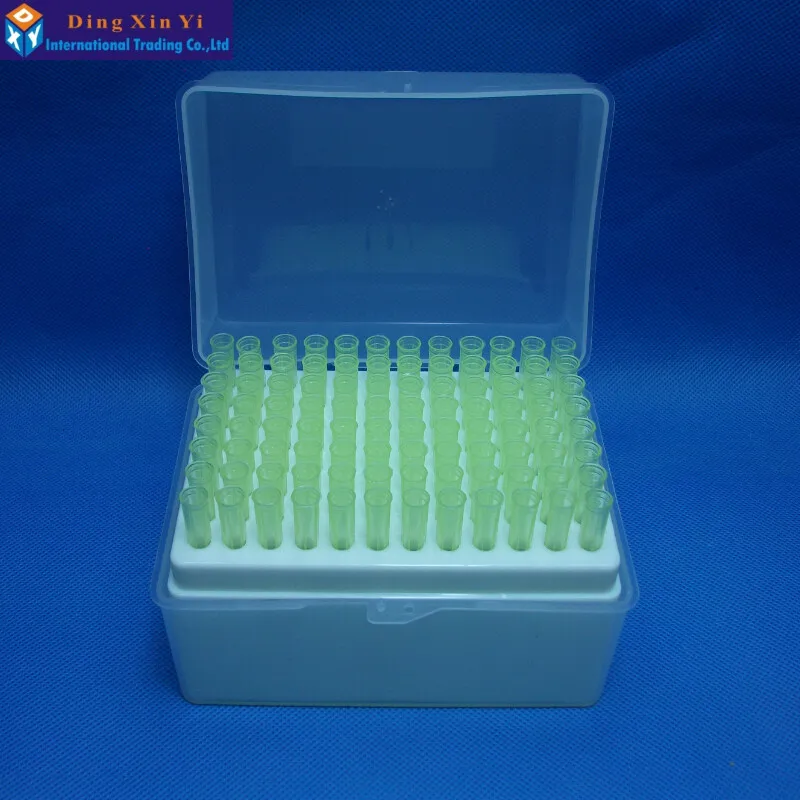 

Plastic Pipette box 96vents box + 96pcs 200ul yellow pipette tips