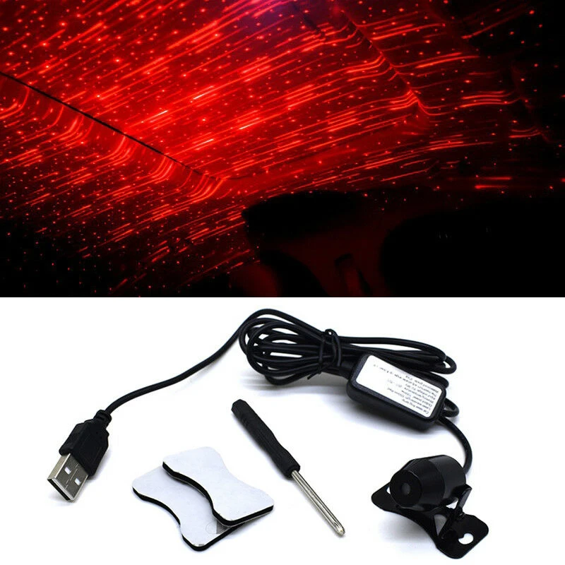 Потолочный Светильник проектор USB интерьерная лампа из АБС-пластика Пластик 8V~ 36V 650nm светодиодный автомобиль 100 мВт Водонепроницаемый