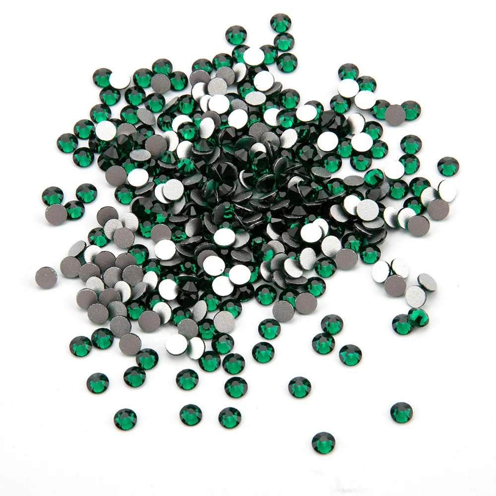 

Deep Green SS10 1440pcs Flat Back Non Hotfix Rhinestones Crystal Nail Jewelry