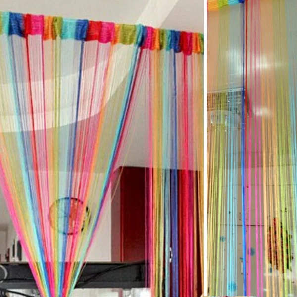 

Rainbow Window Curtain Room Door Divider String Line Panel Curtain Home Decor