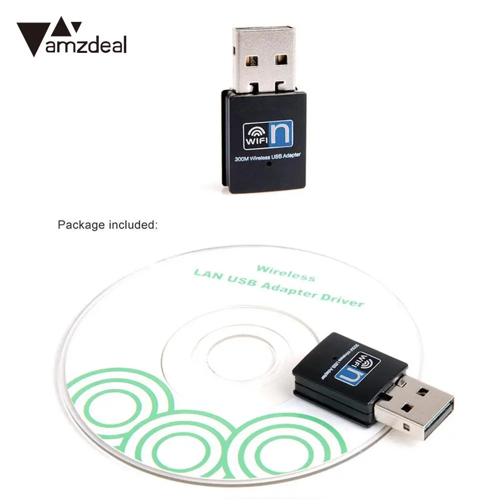 

300Mbps Wireless USB Adapter Dongle WIFI Receiver Laptop Mini for Raspberry Pi Adaptor Universal