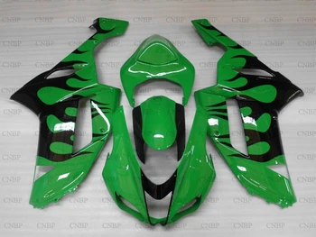 

636 Zx-6r 2007 - 2008 Fairing Kits for Kawasaki Zx6r 2008 Bodywork for Kawasaki Zx6r 07 Green Black Frame Fairings