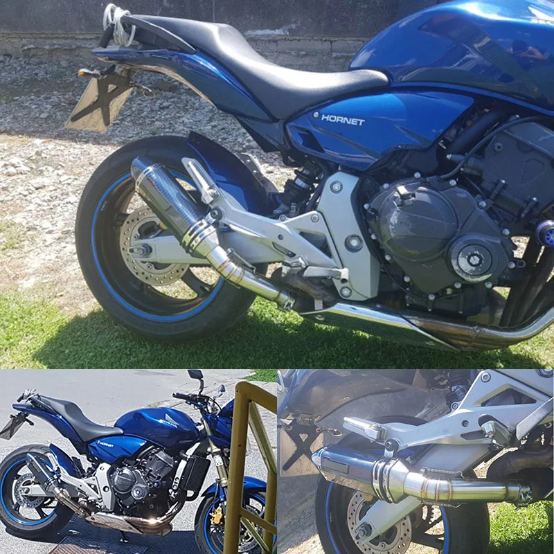 Hornet 600 CB600F глушитель выхлопной трубы набор выхлопной средней трубы глушитель наконечник трубы для Honda Hornet 600 cb600f Байк