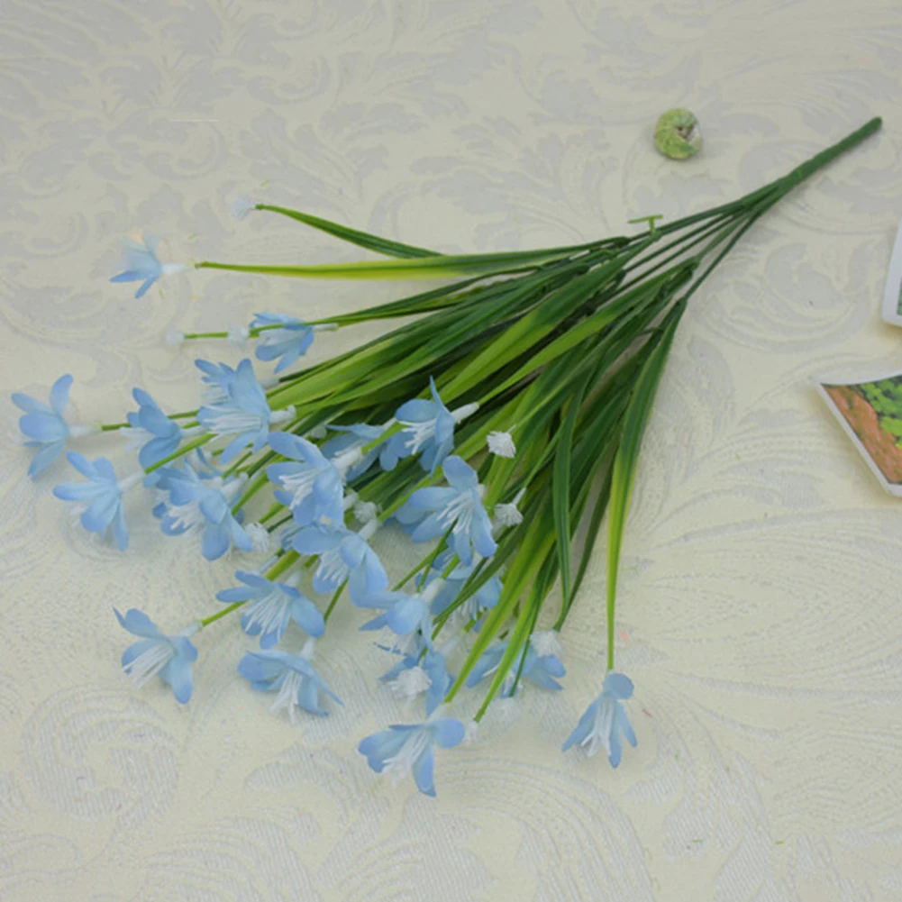 Искусственные цветы для дома, улицы, свадьбы, дома, офиса, украшения, праздничный интерьер, шелковые искусственные орхидеи, цветы - Цвет: Blue