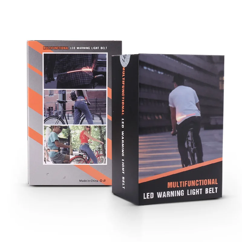 Discount Bicycle multi-function outdoor riding lights  LED warning light sports night running belt safety lights Jogging Waist  Lamp 2