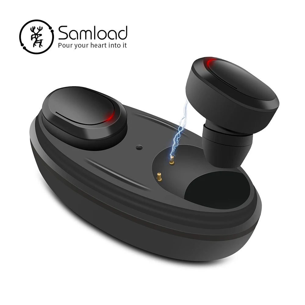 Samload Sports Headphones Wireless Bluetooth Headset IPX5 Waterproof Earphone With Chargin Case for iphone5 6 7 8 Xiaomi Android