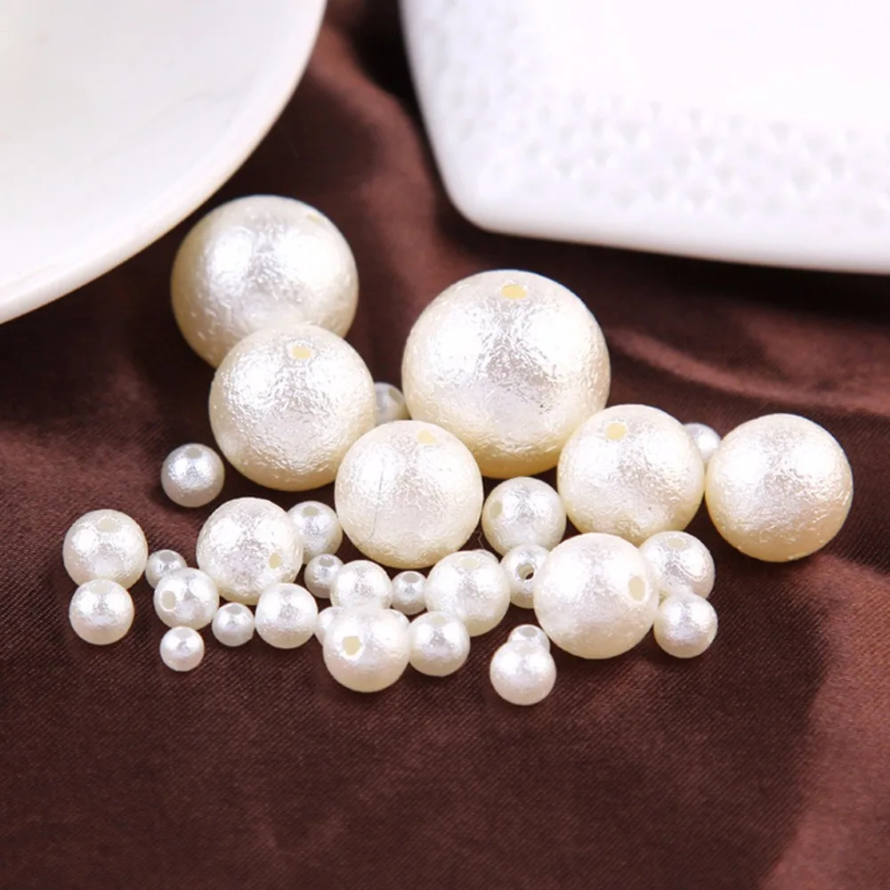 

Jewelry Findings ABS Acrylic Imitation Pearl Round Beads With Hole Jewelry Making Diy Accessories