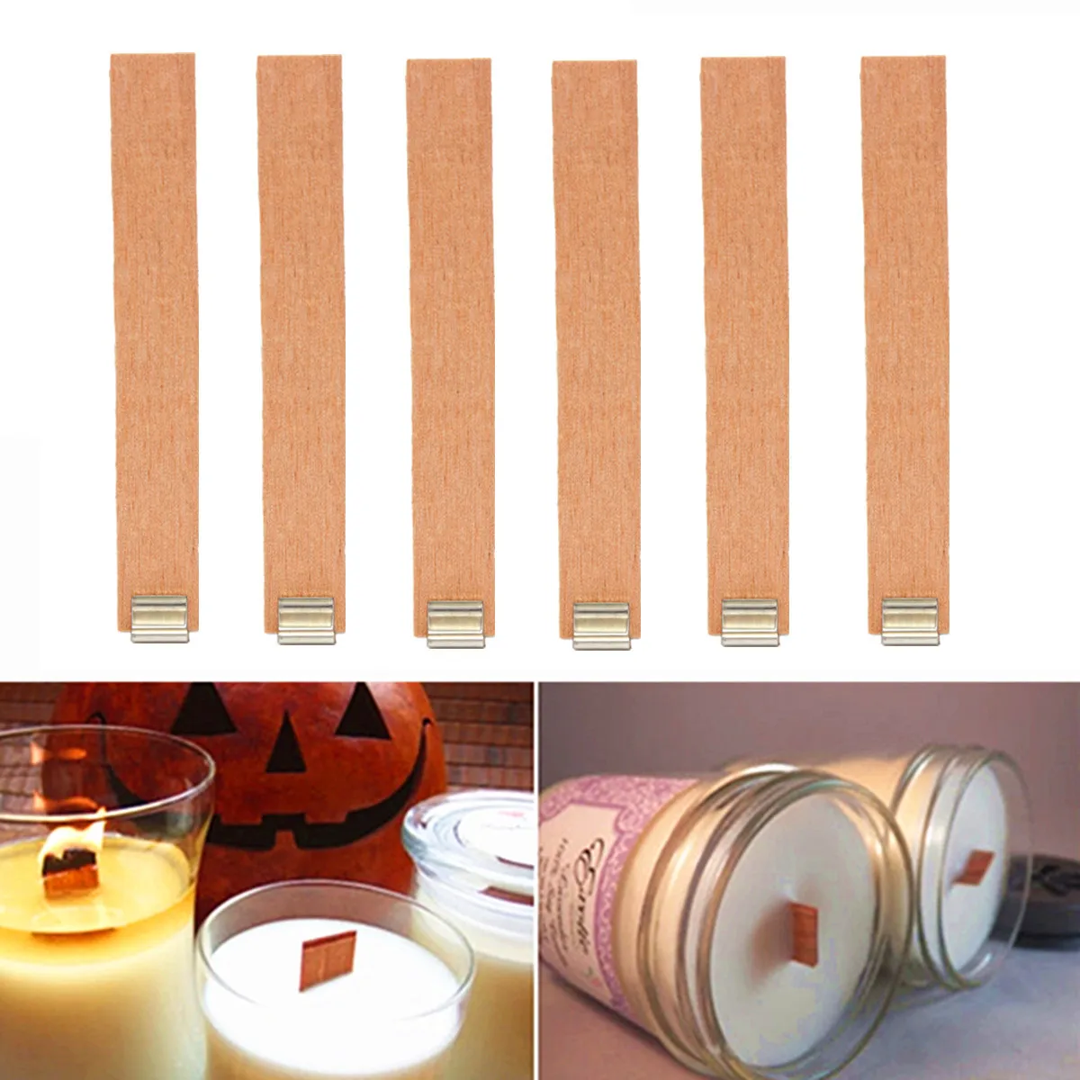 Buy 50PCS DIY Candle Making Wooden Candles Wick with