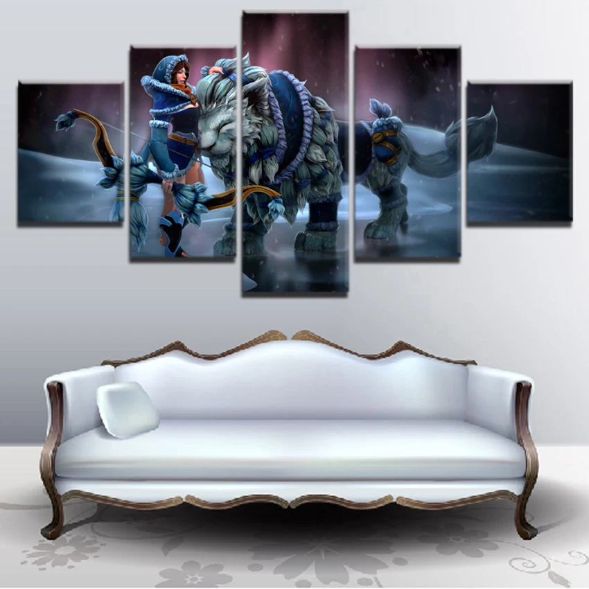 Luna DOTA 2 Game HD Print Canvas Printed 5 Pieces Modern Decorative Home Print Poster Canvas Painti