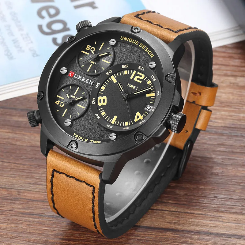 

New CURREN Men Watches Luxury Casual Men Watches Men Analog Military Sports Watch Quartz Male Wristwatches Masculino 2019