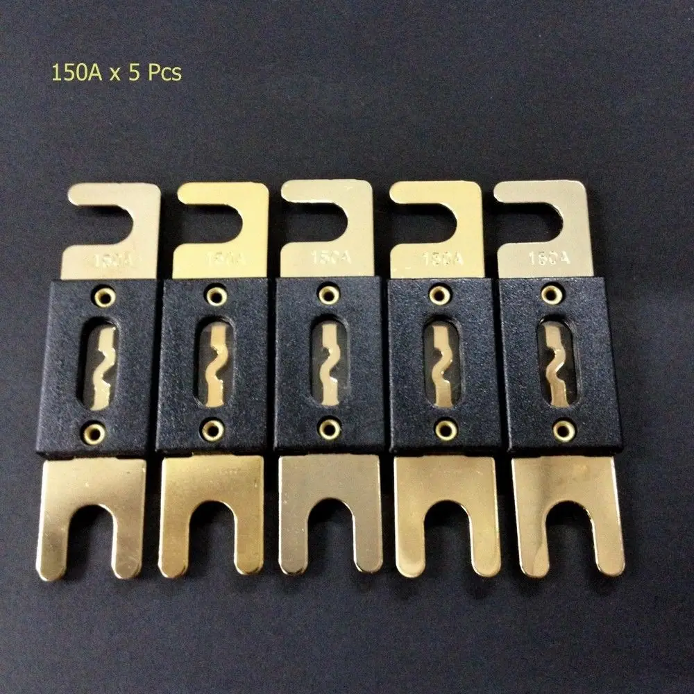 5x 150A NEW ANL Fuse Gold Nickel Car Van Stereo Audio 150 Amp Power