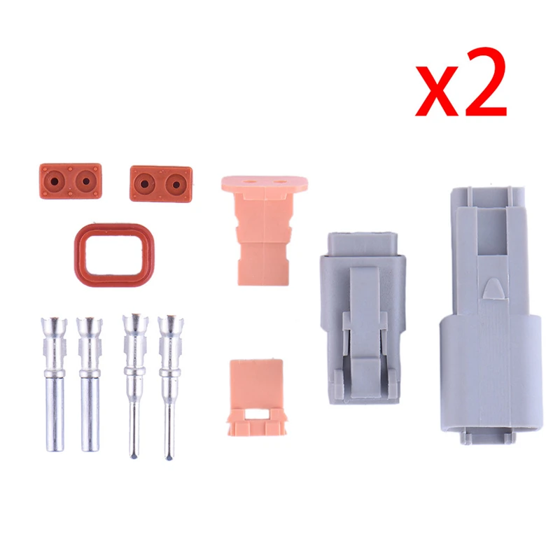 2 Sets New Car Part Kit 2 Pin Way Sealed Waterproof Electrical Wire