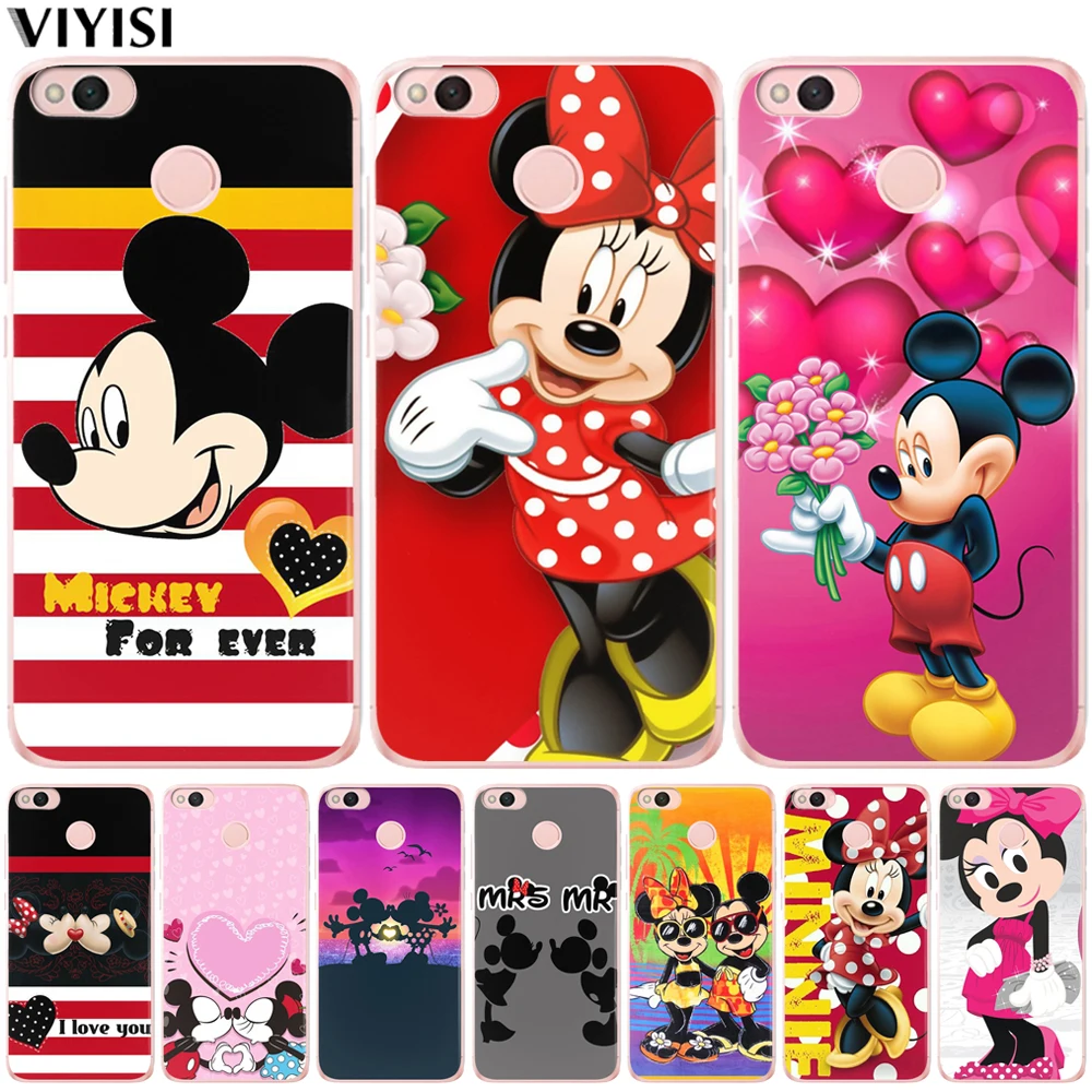 

Cute Mickey Minnie Cartoon Case Cover For Xiaomi mi a1 Mi 5X Mi6 Redmi 4 Pro 4A 4X 5A Note 4 4x 5a Phone cases cover Coque Etui