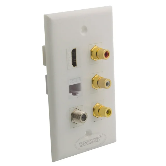 Buy RJ45 3RCA AV HDMI, F head TV Antenna wall plate