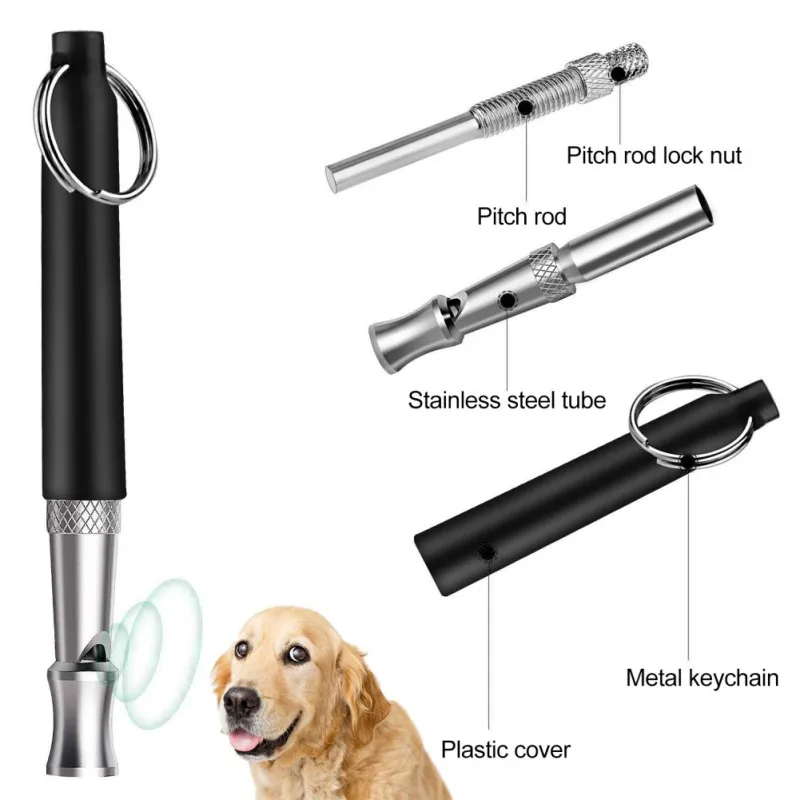 Ultrasonic Dog Whistle To Stop Barking Pet Training Clicker Lanyard Set Pet Dog Training Supplies