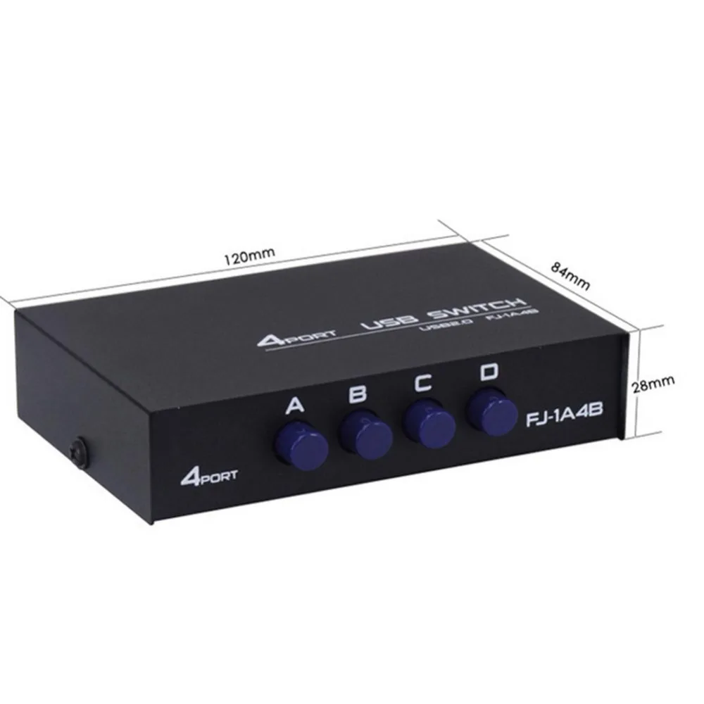 USB 2.0 4 Ports Share Switch Switcher Selector Box Hub Sharing Switch Adapter For PC Scanner Printer High Quality Accessory smart switches