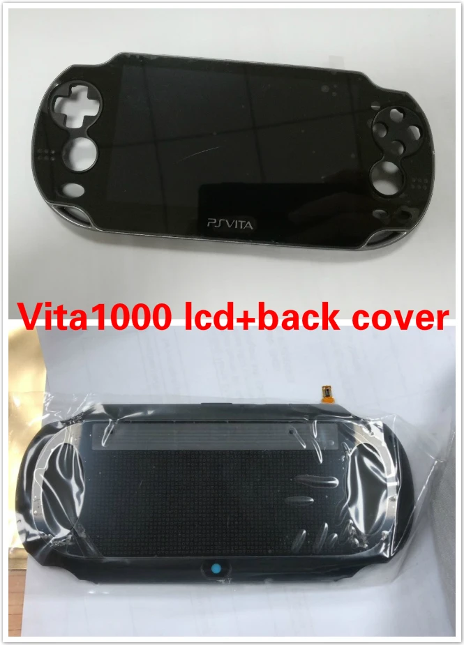 

1set=2pcs Black Color OLED LCD Screen Display + Back Cover for PSVita PS Vita PSV 1000 PCH 1001 1004 1104 1XXX Console