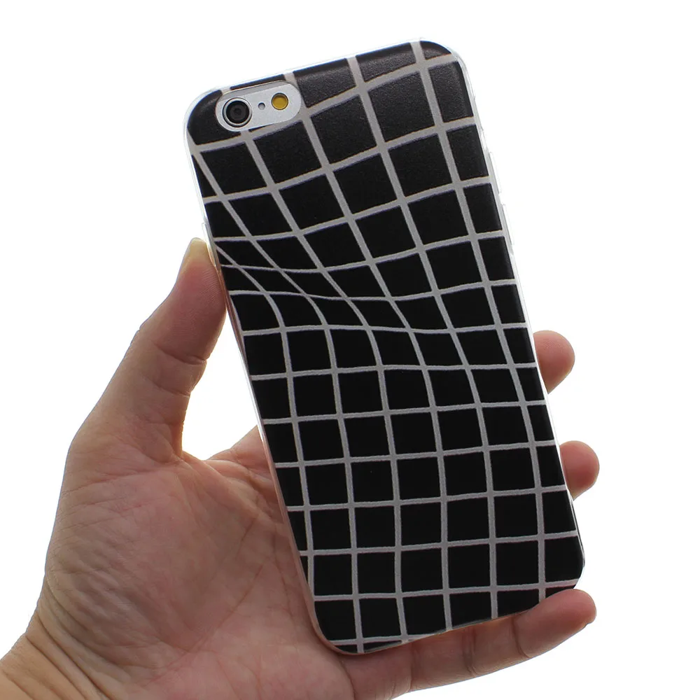 

3D Phone Skin Lattice Case Grid Streaked For iPhone 6/6s Soft TPU 5.5