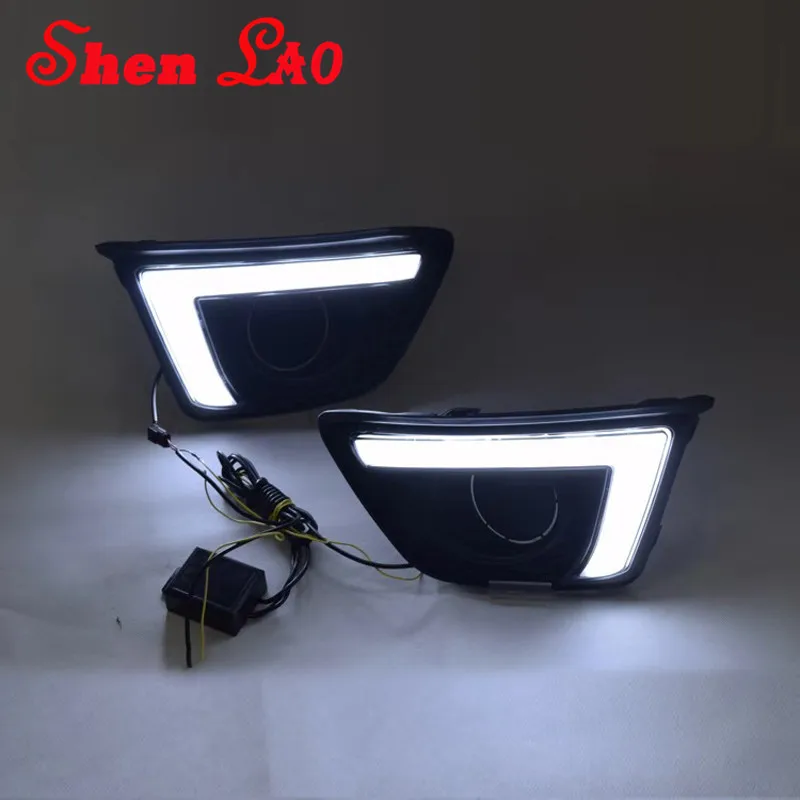 

ShenLao Car DRL kit for Honda Fit 2014-2017 LED Daytime Running light with signal turning lights night time light brightness