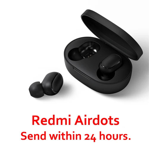 Глобальная версия Xiaomi Redmi Airdots TWS Bluetooth наушники стерео бас BT 5,0 Eeadphones с микрофоном свободные Наушники управление AI - Цвет: Black