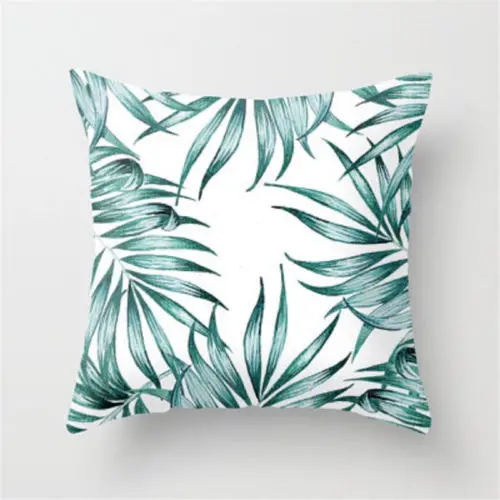 Tropical Leaf Cactus Monstera Polyester Case Cusion Green Leaves Throw Sofa Car Cushion Home Decor Decorative Pillowcase New