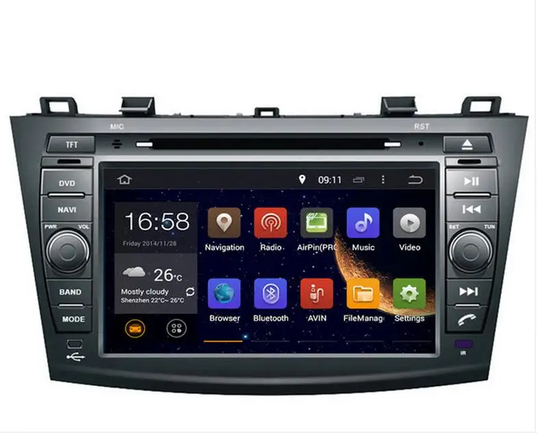 Best 2019 8inch 4G LTE Android 8.1 IPS quad core car multimedia DVD player Radio GPS FOR MAZDA 3 2009 2010 2011 2012 GPS DVD NAVI