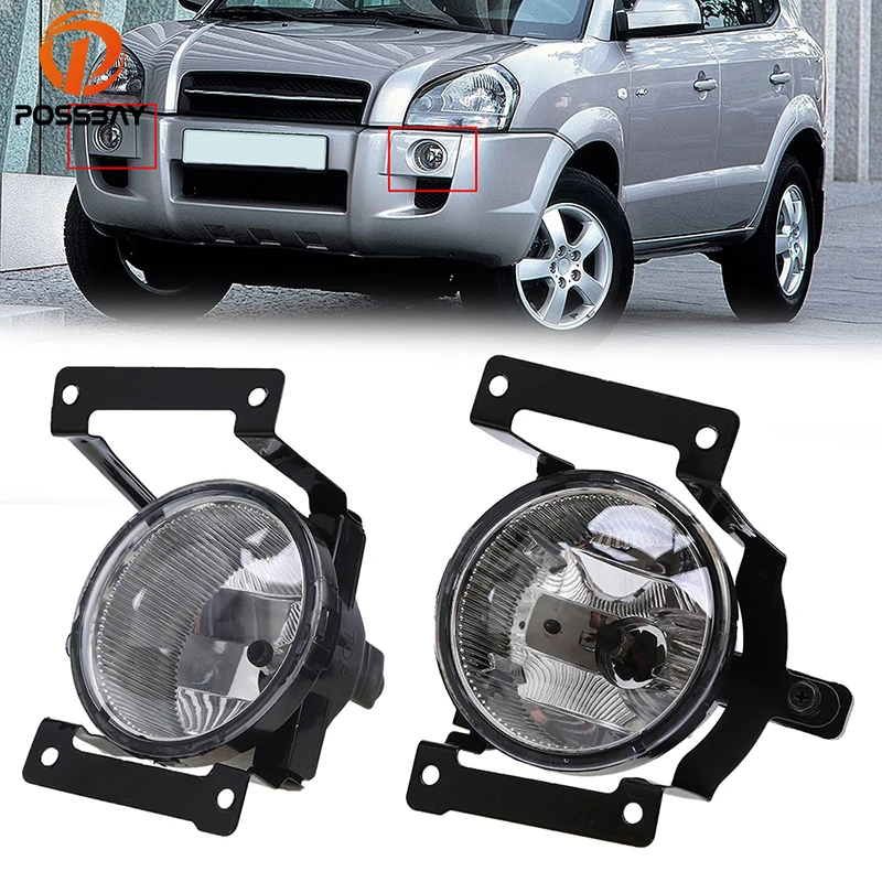 POSSBAY Car Front Lower Bumper Fog Light Lamp Auto Car Daytime Running